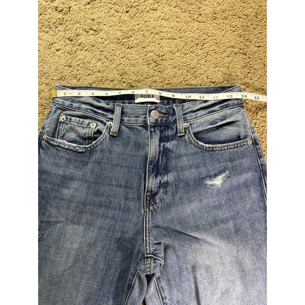 Pistola Jeans Women 26 Distressed Straight Leg Hi-Rise Grunge - Picture 5 of 8